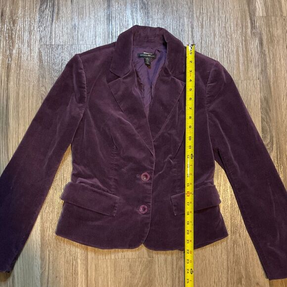 Kenneth Cole New‎ York Corduroy Blazer Suit Jacket Lined Stretch Purple Size 6 - Picture 8 of 9